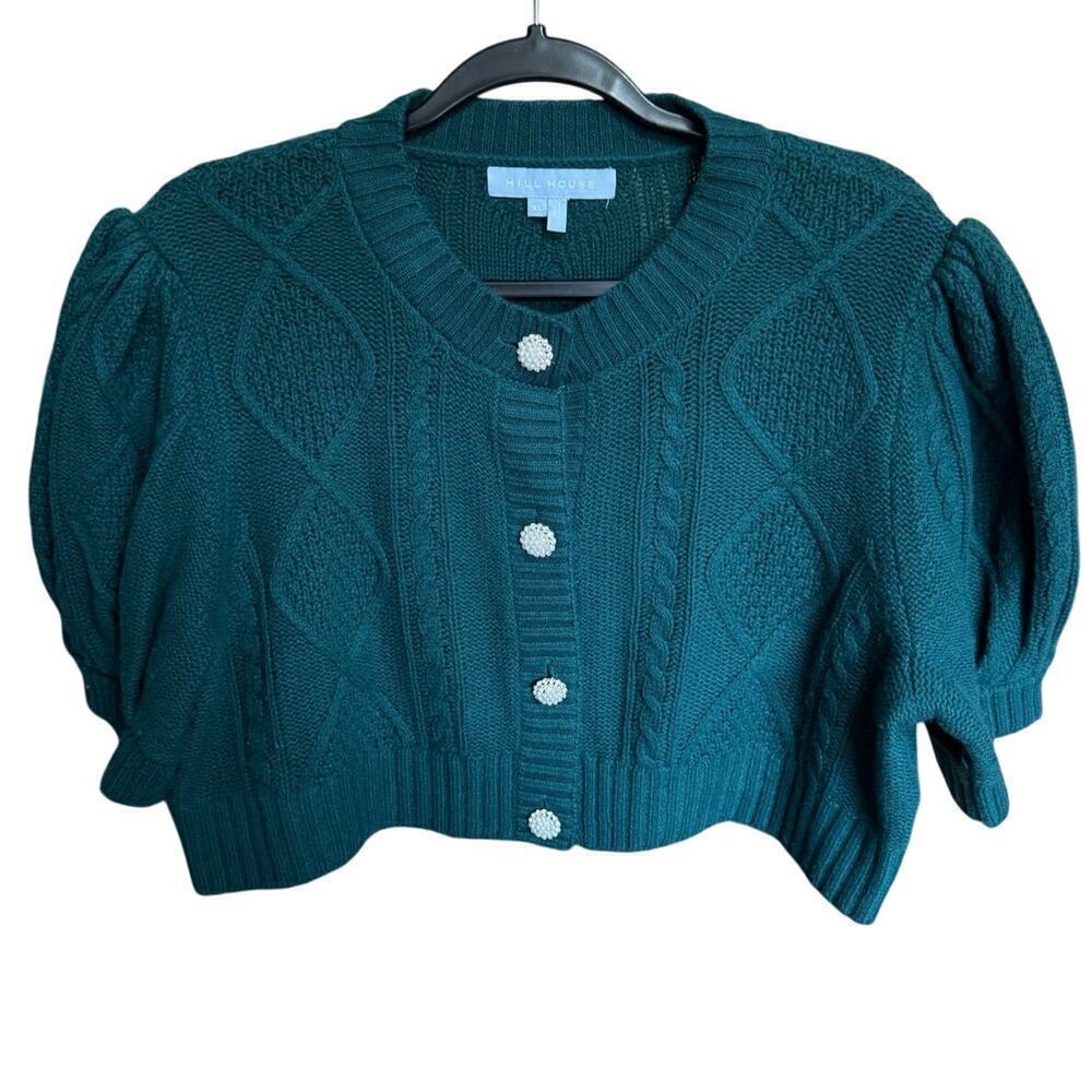 Hill House NWOT Ollie Sweater Cardigan Cropped Merino Wool Cable Knit Size XL - Picture 8 of 15